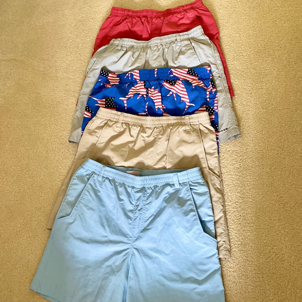 5 pairs of boys’ L Columbia PFG shorts